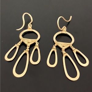Gold filled dangle earrings. Dainty, yet substantial. Barely worn. Like new.